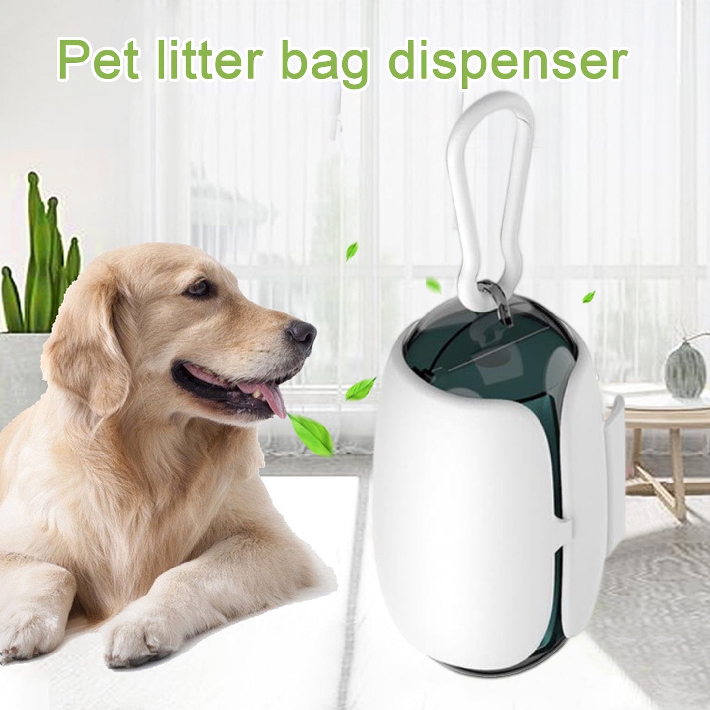 Dog Poop Bag Holder And Dispenser With Leash Attachment