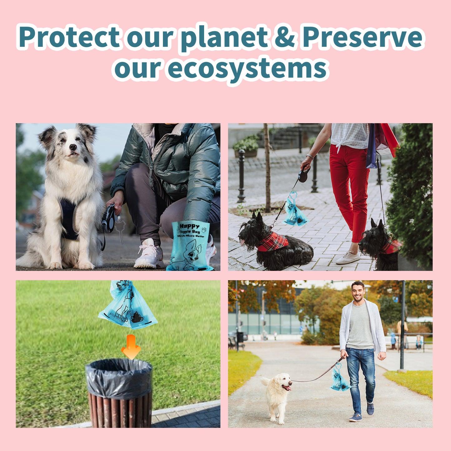 Biodegradable Lavender Scented Dog Poop Bags