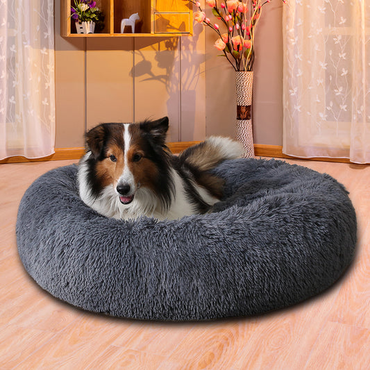 Fluffy Round Calming Dog Bed
