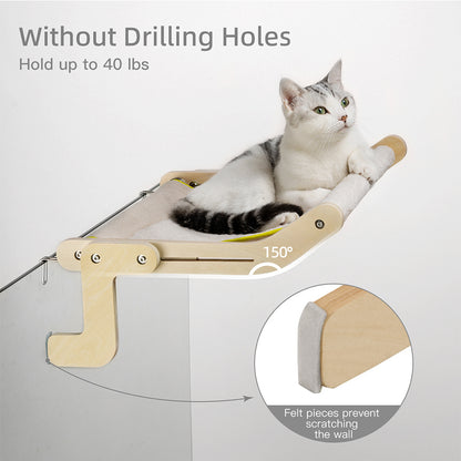 Mewoofun Cat Window Perch Winter Season Mat Easy Washable Quality Fabric 40 Lbs Hot Selling Hammock Hanging Bed For Pet