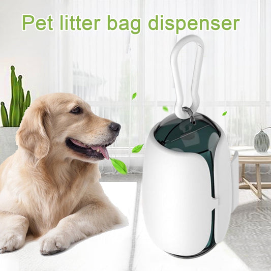 Dog Poop Bag Holder And Dispenser With Leash Attachment