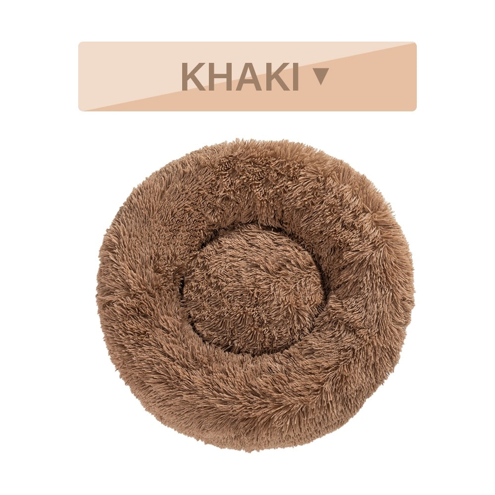 Fluffy Round Calming Dog Bed