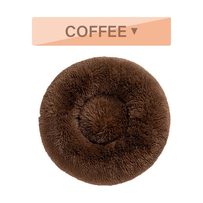Fluffy Round Calming Dog Bed