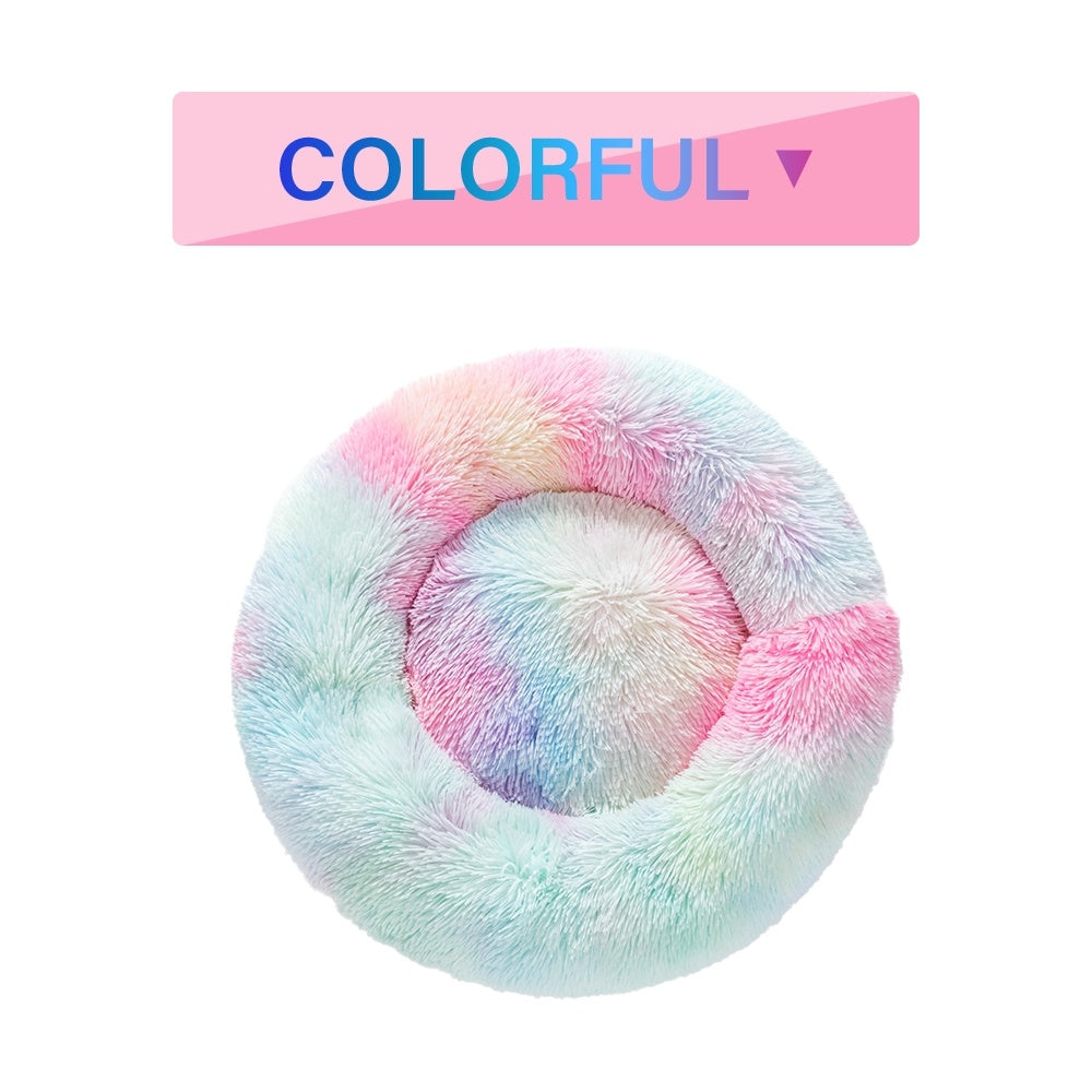 Fluffy Round Calming Dog Bed