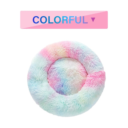 Fluffy Round Calming Dog Bed