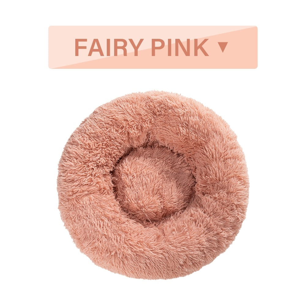 Fluffy Round Calming Dog Bed