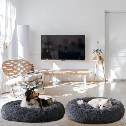 Fluffy Round Calming Dog Bed